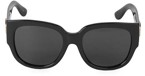 gucci 55mm round core sunglasses|Gucci men's square sunglasses black.